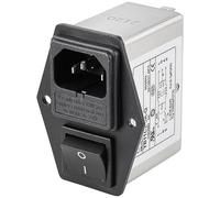 TRU Components TC-10101460 - Filtro di rete con presa per elettrodomestici a freddo, con interruttore, 2 fusibili 250 V/A