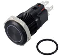 TRU COMPONENTS TC-12647424 Pulsante 250 V/AC 3 A 1x Off / (On) IP65 Rosso