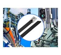 TRU COMPONENTS TC-12647612 Fascetta fermacavi in acciaio 290 mm 7.9 mm AISI 30