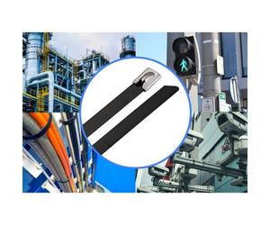 TRU COMPONENTS TC-12647612 Fascetta fermacavi in acciaio 290 mm 7.9 mm AISI 30