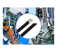 TRU COMPONENTS TC-12656616 Fascetta fermacavi in acciaio 200 mm 7.9 mm AISI 31