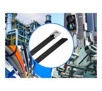 TRU COMPONENTS TC-12656620 Fascetta fermacavi in acciaio 290 mm 7.9 mm AISI 31