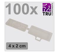 TRU COMPONENTS TC-12888608 T24CA084 Supporto etichetta Superficie di marcatura: 18 x 42 mm Trasparente Numero di pennarelli: 10