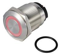 TRU Components ONPOW6319F-10E/Q/R/12V/S Pulsante 36 V DC/AC 2 A 1x off / (On) IP65 Momentaneo Rosso 1 pz.