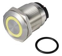 TRU Components ONPOW6319F-10ZE/Q/Y/12V/S Pulsante 36 V DC/AC 2 A 1x off / (On) IP65 Permanente Giallo 1 pz.
