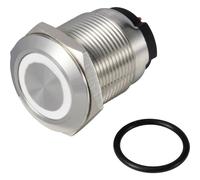 TRU Components ONPOW6319F-10ZE/Q/W/12V/S Pulsante 36 V DC/AC 2 A 1x off / (On) IP65 Permanente Bianco 1 pz.