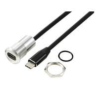 TRU COMPONENTS TC-13376324 USB-C® (3.1) presa/spina 1 m cavo argento Contenut