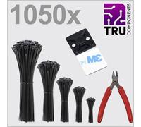 TRU COMPONENTS TC-13377620 T24CA116 Fascetta per cavi Nero Stabilizzato ai rag