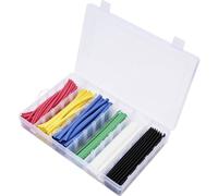 TRU Components TC-13388812 Kit Guaine termoretraibili Rosso, Giallo, Blu, Verde, Bianco, Nero Restringimento:2:1 120 pz