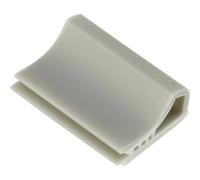 TRU COMPONENTS TC-6645724 Basetta di fissaggio per cavi piatti Grigio chiaro