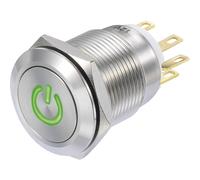 Tru components las1 gqf 11/g/12v pulsante 250 v/ac 3 a 1 x on / ip65