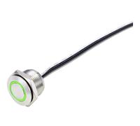 TRU COMPONENTS TC-9219104 Pulsante 24 V/DC 50 mA 1x Off / (On) Momentaneo Verd