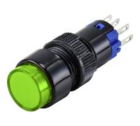 TRU COMPONENTS TC-9428064 LAS2Y-11/G/12V Pulsante 250 V 3 A 1x Off / (On)