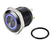 TRU Components GQ16F-10E/J/B/12V/A - Pulsante a pressione, 48 V/DC 2 A, 1 x Off/(on) a Rappello, IP65, 1 pezzo