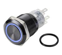 TRU Components Pulsante a Pressione LAS1-AGQ-22E/B/12V/A TC-9428176 250V/AC 3A 2 x off/(on) IP65 a Rappello 1 pz