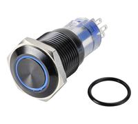 TRU COMPONENTS TC-9428188 LAS2GQF-11ZE/B/12V/A/P Pulsante 250 V 3 A 1 x Off /