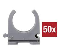 TRU COMPONENTS TC-9859368 Supporto per guaina EN20 20 mm Grigio 50 pz.