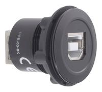TRU COMPONENTS 1229319 USB-03-BK Presa USB Presa Presa USB tipo B su presa USB
