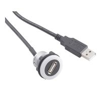 TRU Components Adattatore USB 2.0 USB Femmina Tipo A, illuminato a USB maschio Tipo A con cavo di 60 cm USB-05-BK 1229321 1 pz(e)
