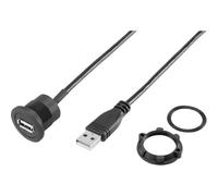 TRU COMPONENTS USB-20-BK Presa USB da incasso di tipo A 2.0 Contenuto: 1 pz.