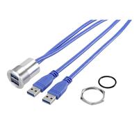 TRU COMPONENTS USB-22 Presa USB da incasso di tipo A 3.0 2x presa A USB 3.0 su