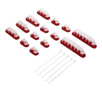 Tru components 1386629 wcm set tt supporto per cavi autoadesivo trasparente 19