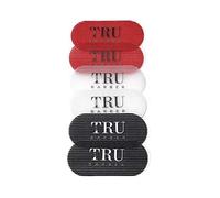Tru - Set di 6 fermagli per capelli da barbiere, per uomini e donne, per salone e barbiere, fermagli per capelli, per acconciature (rosso/bianco/nero)