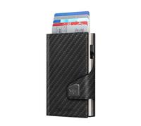 Tru Virtu® Card Wallet Click & Slide I Custodia per carte di credito I Custodia per carte RFID NFC Protection I Portafoglio in vera pelle italiana I Portafoglio I Portafoglio sottile