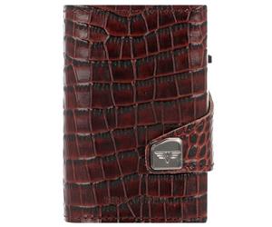 Tru Virtu Custodia per carte di credito Click & Slide Portafoglio RFID in pelle 6,5 cm marrone