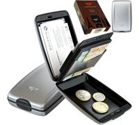 TRU VIRTU Portafoglio In Alluminio RFID Nero Per Carte Di Credito