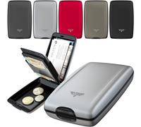 Tru Virtu Portafoglio RFID Porta Carte Banca Metallo Portamonete Alluminio