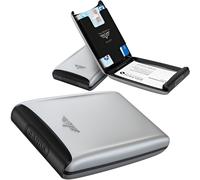 Tru Virtu Seta Alluminio Biglietti da Visita Porta Carte di Credito Ec Cover Neu