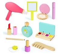 Trucchi Bambina in Legno,Giochi Bimba 2 3 4 5 6 Anni,16 Pezzi Set Parrucchiera Bambina con Legno Rossetto e Accessori - Gioco di Ruolo Montessori per Regalo Bambine Set Trucchi Bimba
