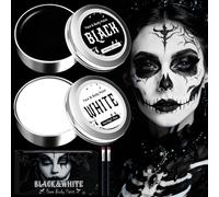Trucchi Carnevale Viso, Trucco Bianco Nero Make up Bambini Adulti, Pittura Viso Bianco e Nero per Feste Cosplay Clown Effetti Speciali Sfx