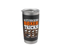 Trucchi di cane boxer testardo divertente cucciolo cane Bicchiere termico in acciaio inox doppia parete