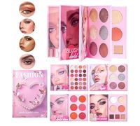 Trucco a Libro,43 Colori Blush Highlighter Contour Impermeabile | Palette Illuminante e Blush in Stile Libro | Per Feste Matrimonio Foto Giornaliero Donne Principianti
