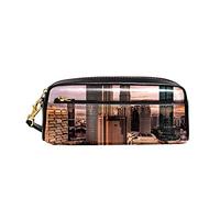 Trucco Borsa Dusk City Building Borsa Porta Penne Grande Capacità Astucci Portamatite Portatile Scatola Di Cancelleria Per Ragazze Scuola Ufficio