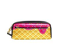 Trucco Borsa Strawberry Ice Cream Melted On Waffle Astuccio Scuola Con Scomparti Astuccio Portamatite Multifunzione Astuccio Portapenne Per Adolescente Scuola Università