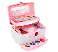 Trucco For | Set di trucco rosa sicuro e lavabile per ,Astuccio per il trucco per bambini senza oneri sulla pelle, trucco rosa per 3 4 5 6 7 8 9 10 11 12 anni, set di trucco