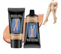 Trucco gambe waterproof no transfer, trucco gambe per coprire le vene, copertura cicatrici tatuaggio gambe e corpo, facile applicazione, correttore a copertura totale, illumina la pelle (# 03)