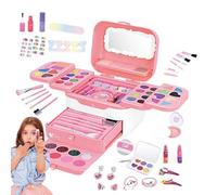 Trucco giocattoli, trucco gioco per ragazze, giocattoli cosmetici lavabili per ragazze, kit di trucco per, kit cosmetici con specchi, giocattoli per 3-12 anni