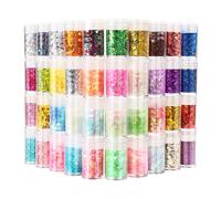 Trucco Glitter Viso 200 Grammi, Scintillio Olografico Ecologico a Grana Grossa per Occhi, Corpo, Capelli e Unghie, 3mm di Paillettes Miste, Accessori Cosmetici in Polvere Laser per Sirene