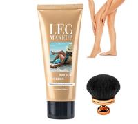 Trucco impermeabile per le gambe senza trasferimento con pennello per il trucco del corpo extra grande, copertura per le vene varicose/cicatrici, Skin Perfecting Body Foundation, uniforma la pelle