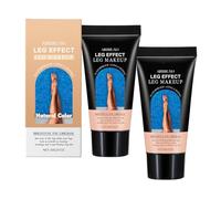Trucco impermeabile per tatuaggi, trucco corpo impermeabile, non scolorisce, crema brillante per le gambe, non scolorisce, copertura completa, facile da usare (Natural Color 2 pezzi)