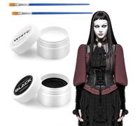 Trucco In Bianco e Nero, Per Pittura Del Corpo, Colore Bianco e Nero, a Base Di Olio, Kit Artistico, Per Halloween, Feste, Cosplay, Clown, Effetti Speciali Sfx, Trucco Per Bambini e Adult