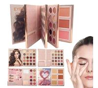 Trucco Libro Viaggio | Prodotto Trucco Multifunzionale,Blush E Contorno Di Viaggio,Per Routine Quotidiane Feste Matrimonio Appendere Serata Viaggiatori Artisti Spose