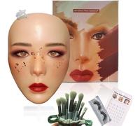 Trucco Manichini Viso Kit, Trucco Completo Silicone Pratica per Makeup Artist Es