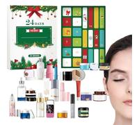 Trucco natalizio dell'Avvento, cosmetici natalizi per 24 giorni, calendario dei prodotti per la cura della pelle delle donne, per adolescenti, ragazze, fidanzate, mogli, sorelle, figlie, festival, San