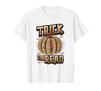 Trucco o leggi Libri Lettura di Halloween di Zucca Maglietta