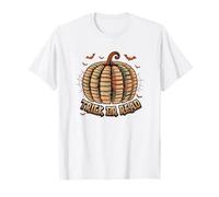 Trucco o leggi Libri Lettura di Halloween di Zucca Maglietta